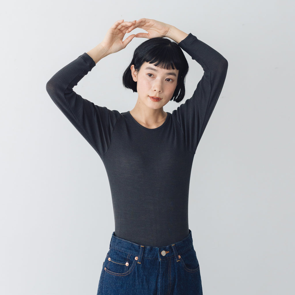 くらすこと しっとりなめらか、メリノウール100％長袖インナー