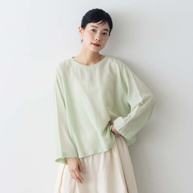 【SALE】 KURASUKOTO Atelier Wardrobe 大人のキュプラ混ブラウス