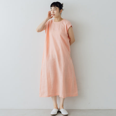 【SALE】 くらすこと 着こなしにリズムをつくる、おとなの麻100% 2wayワンピース