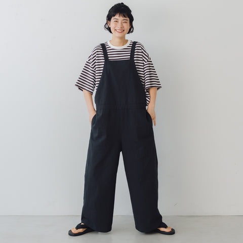 【SALE】 くらすこと すっきりまとまるブラックサロペット