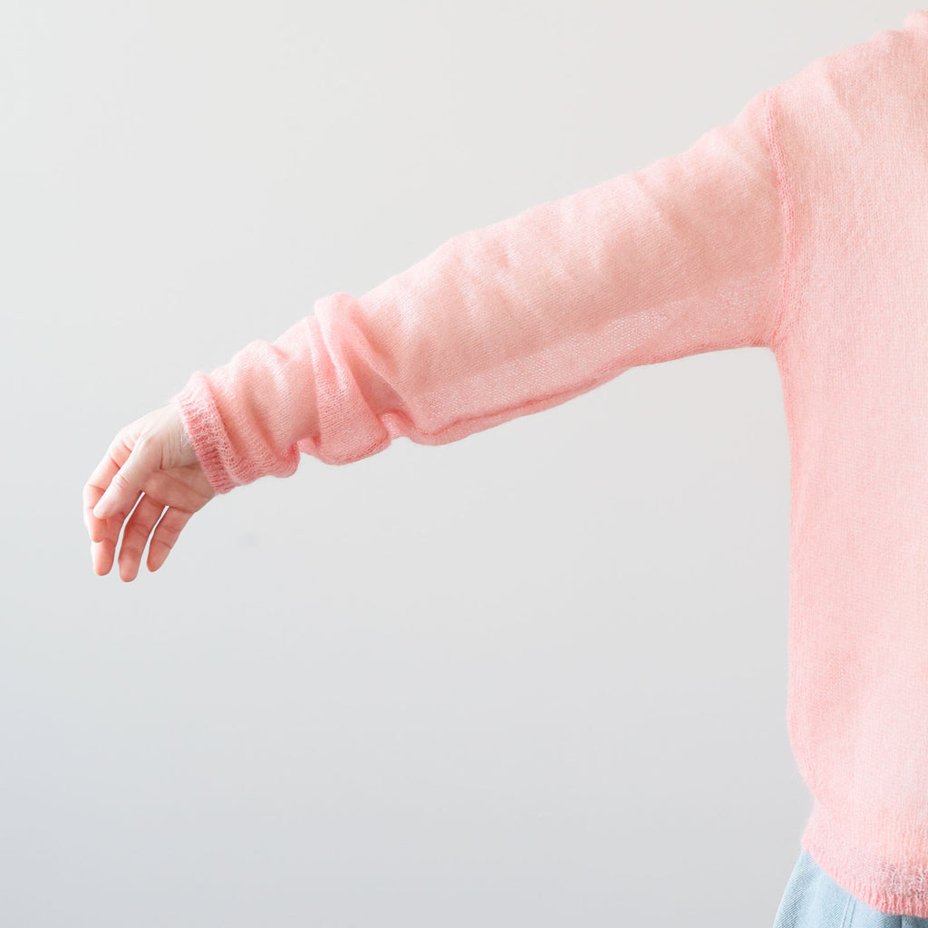 くらすこと 色を楽しむ、薄手のモヘヤニット