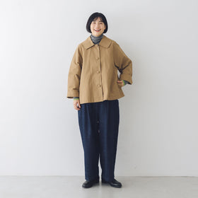 くらすこと ＋to クラシカルなコットンナイロンショートコート