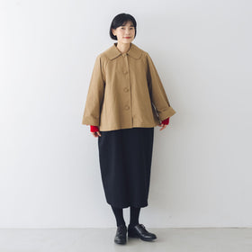 くらすこと ＋to クラシカルなコットンナイロンショートコート
