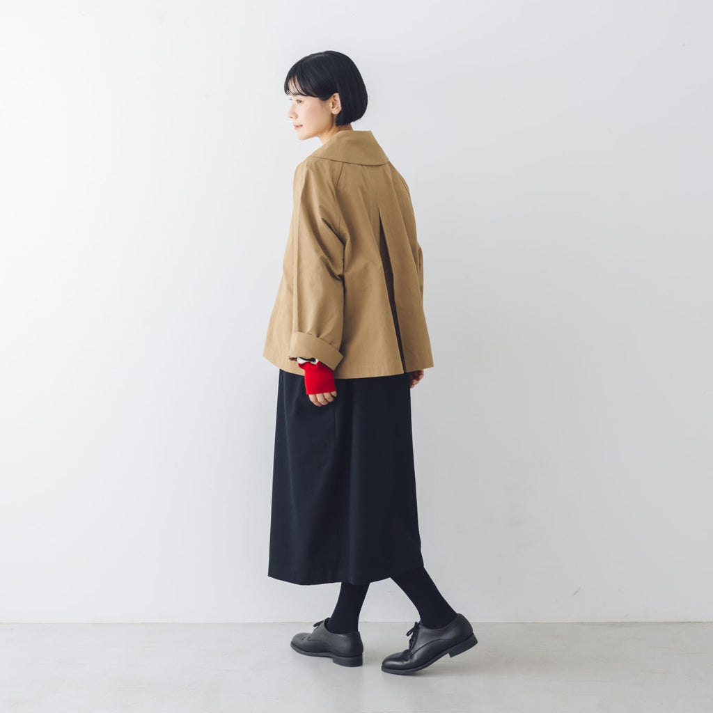 くらすこと ＋to クラシカルなコットンナイロンショートコート