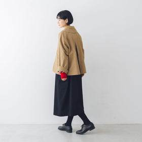 くらすこと ＋to クラシカルなコットンナイロンショートコート