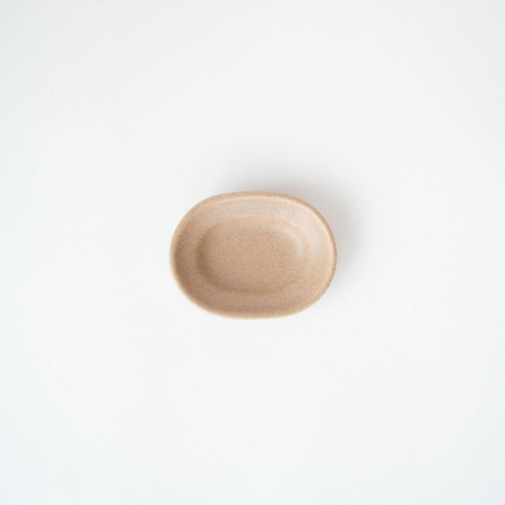 Awabi ware 楕円豆皿