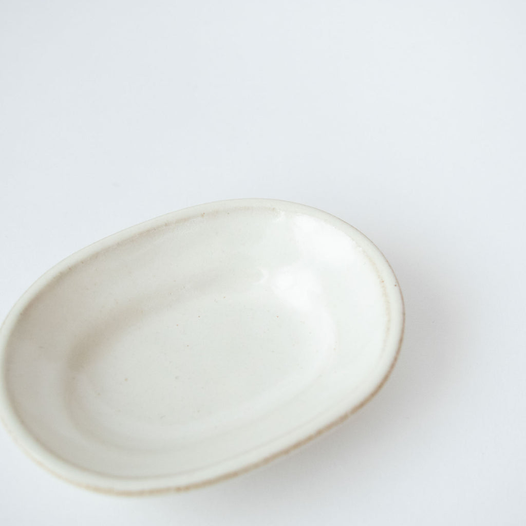 Awabi ware 楕円豆皿