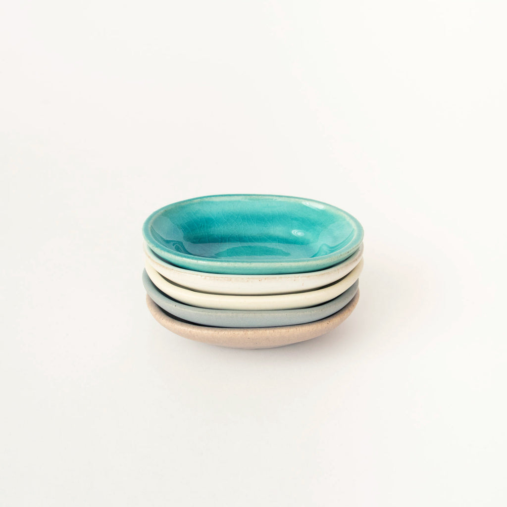 Awabi ware 楕円豆皿