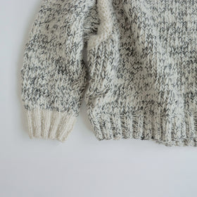 odnu HANDSPUN SWEATER ホワイト＆ブラック
