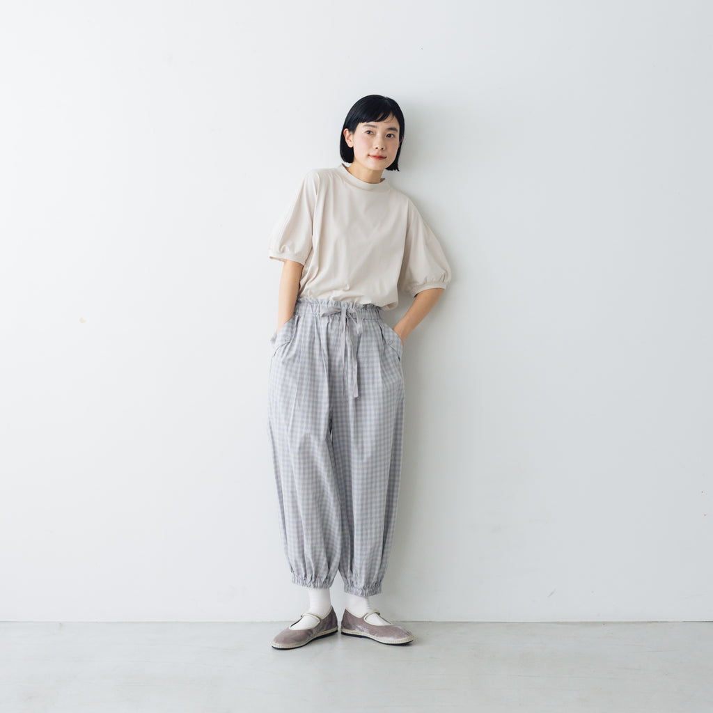 MAGALI ウォッシュドコットン バルーンギャザーパンツ