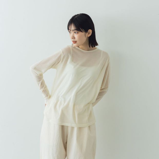 ROBE de PEAU リラックスシアープルオーバー