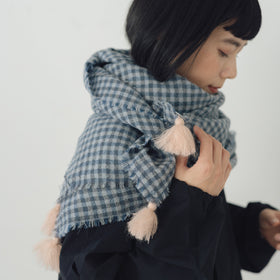 ROBE de PEAU ウールガーゼタッセルストール