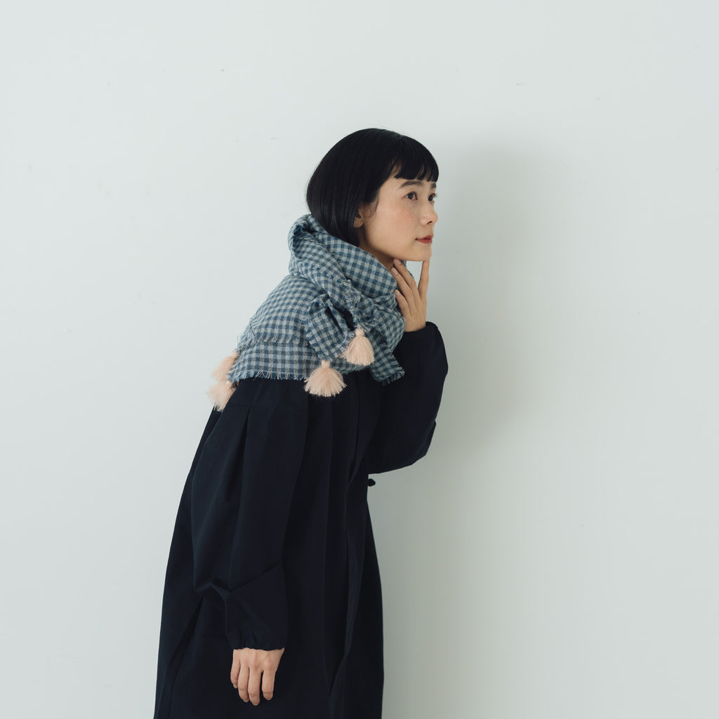 ROBE de PEAU ウールガーゼタッセルストール