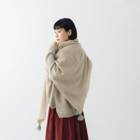 ROBE de PEAU ウールガーゼタッセルストール
