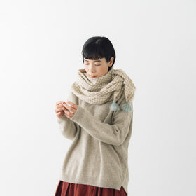 ROBE de PEAU ウールガーゼタッセルストール