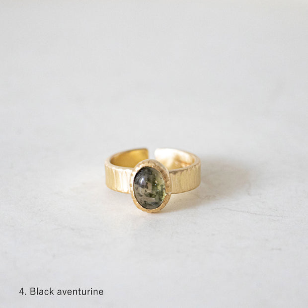 SURUME. Cutting Stone Ring