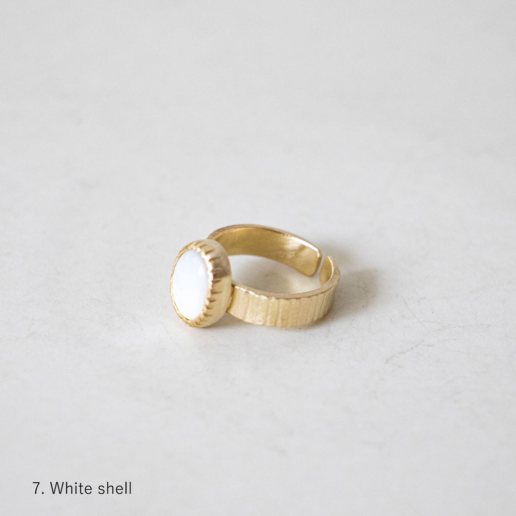 SURUME. Cutting Stone Ring