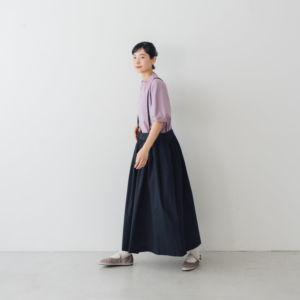 MAGALI コットン天竺 ギャザースリーブカットソー