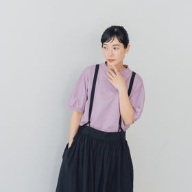 MAGALI コットン天竺 ギャザースリーブカットソー