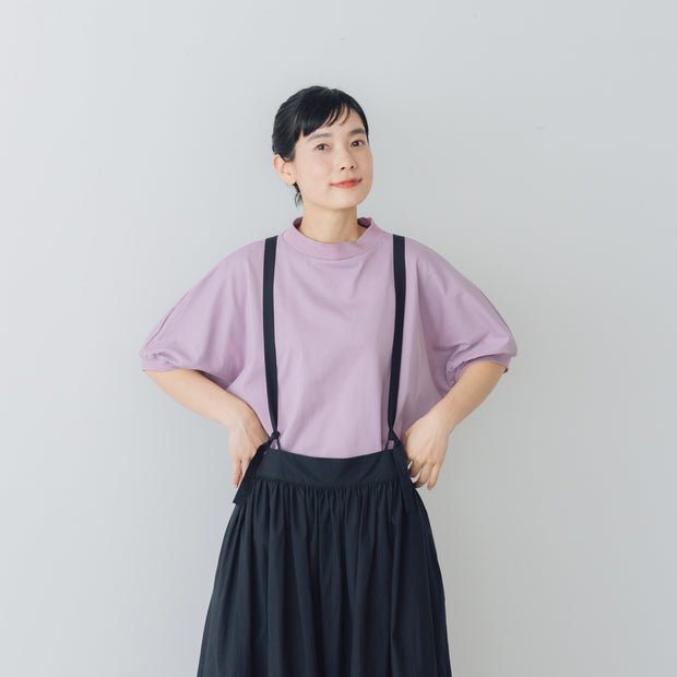 MAGALI コットン天竺 ギャザースリーブカットソー