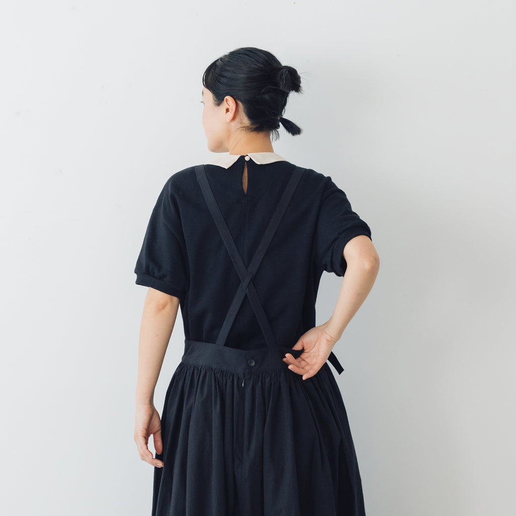 MAGALI ループバックコットン オーガンジー襟カットソー