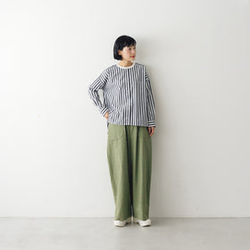 UNIVERSAL TISSU タイプライター ストライプ バーバーワーキングシャツ