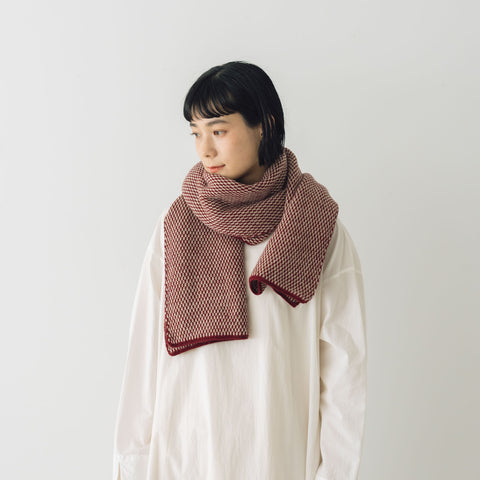 yourwear ウールジャカードストール ルビー［完売］