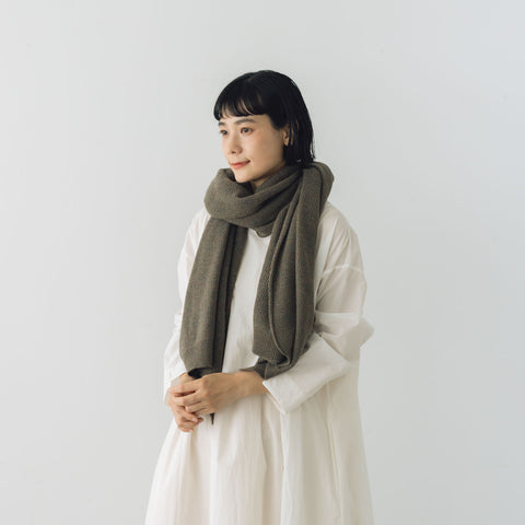 yourwear ウールメッシュストール モス［即納］