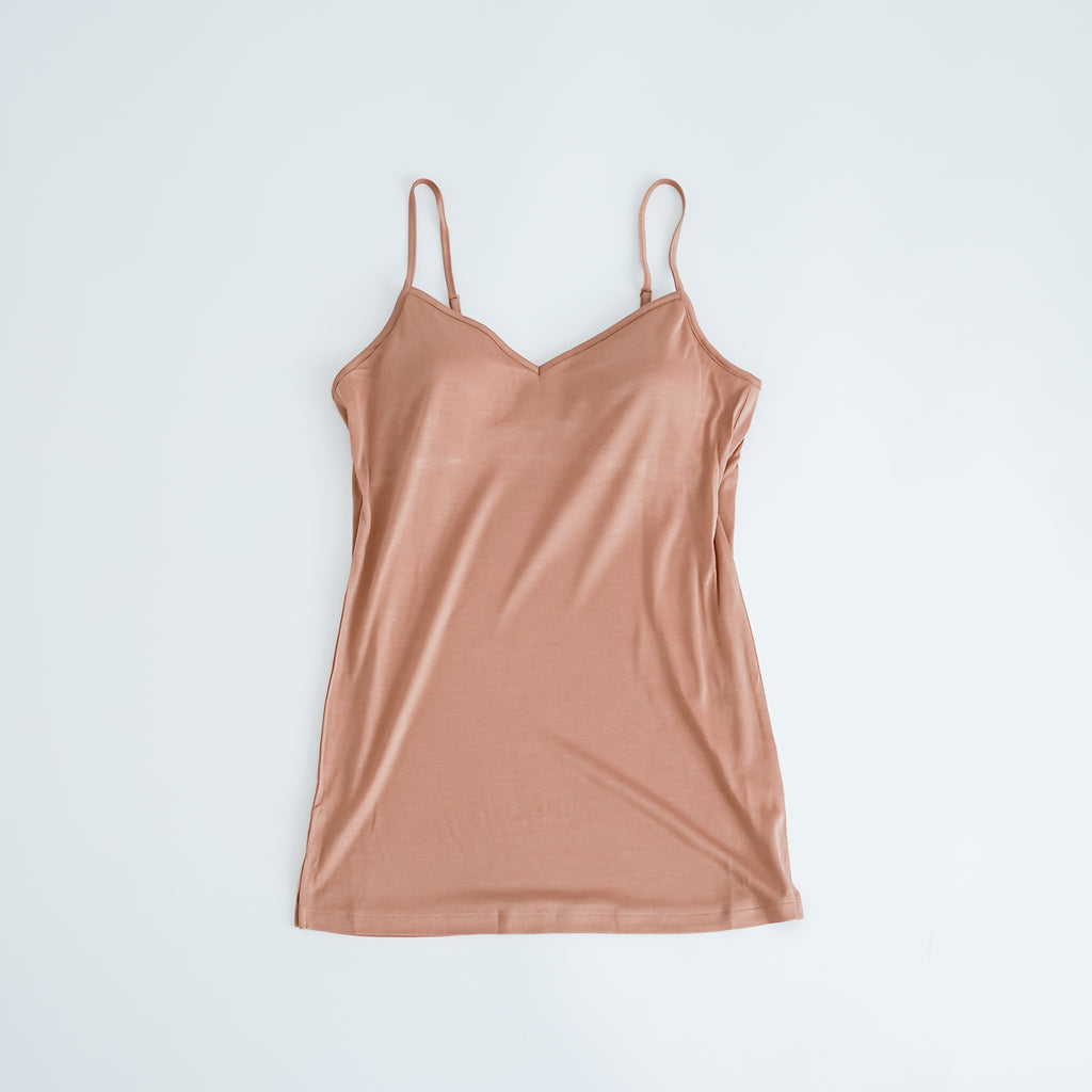COCOONA SKINWEAR カップ入り Vキャミソール（アジャスター付き）