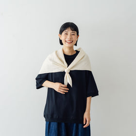 Yoli Cotton ramie scarf ベージュ