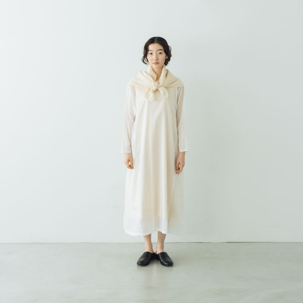 Yoli Cotton ramie scarf ベージュ