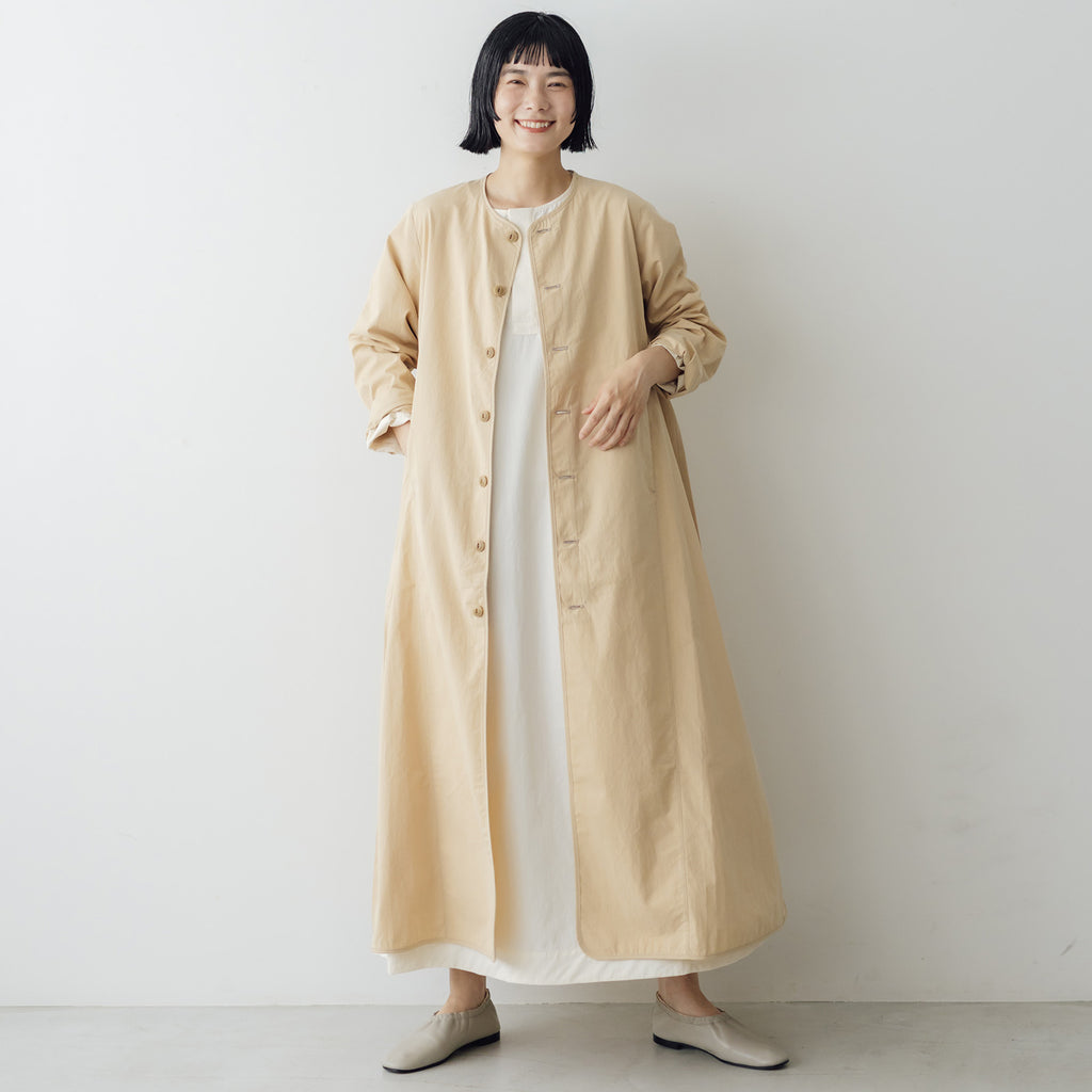 Yoli Cotton long simple coat