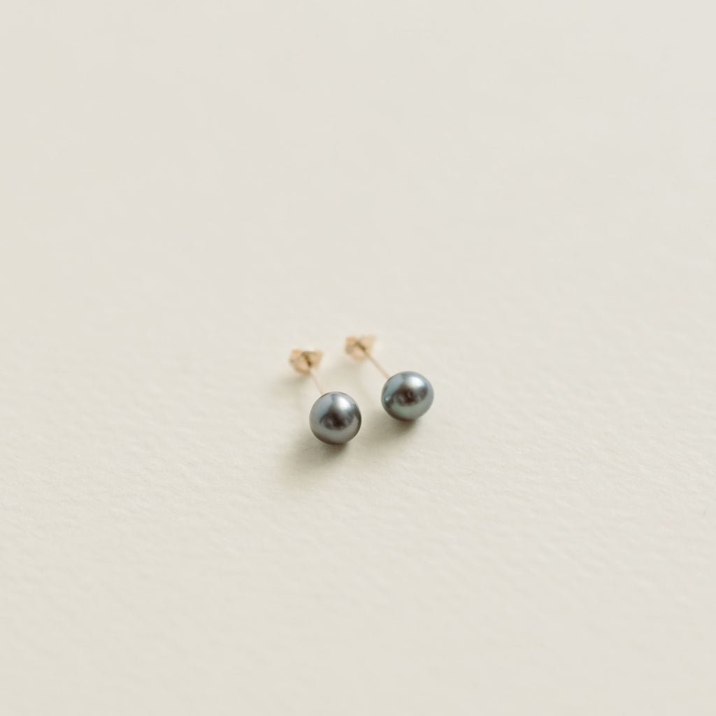 yoriko mitsuhashi タヒチパールピアス グレー
