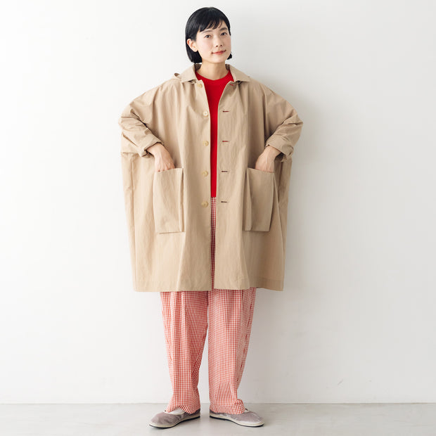 atelier naruse コットンナイロンタフタフーデットコート