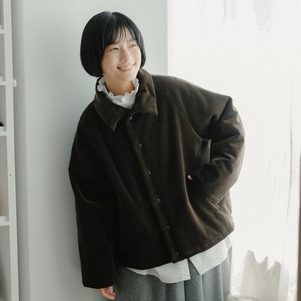 atelier naruse コーデュロイ中綿バルマカーンジャケット