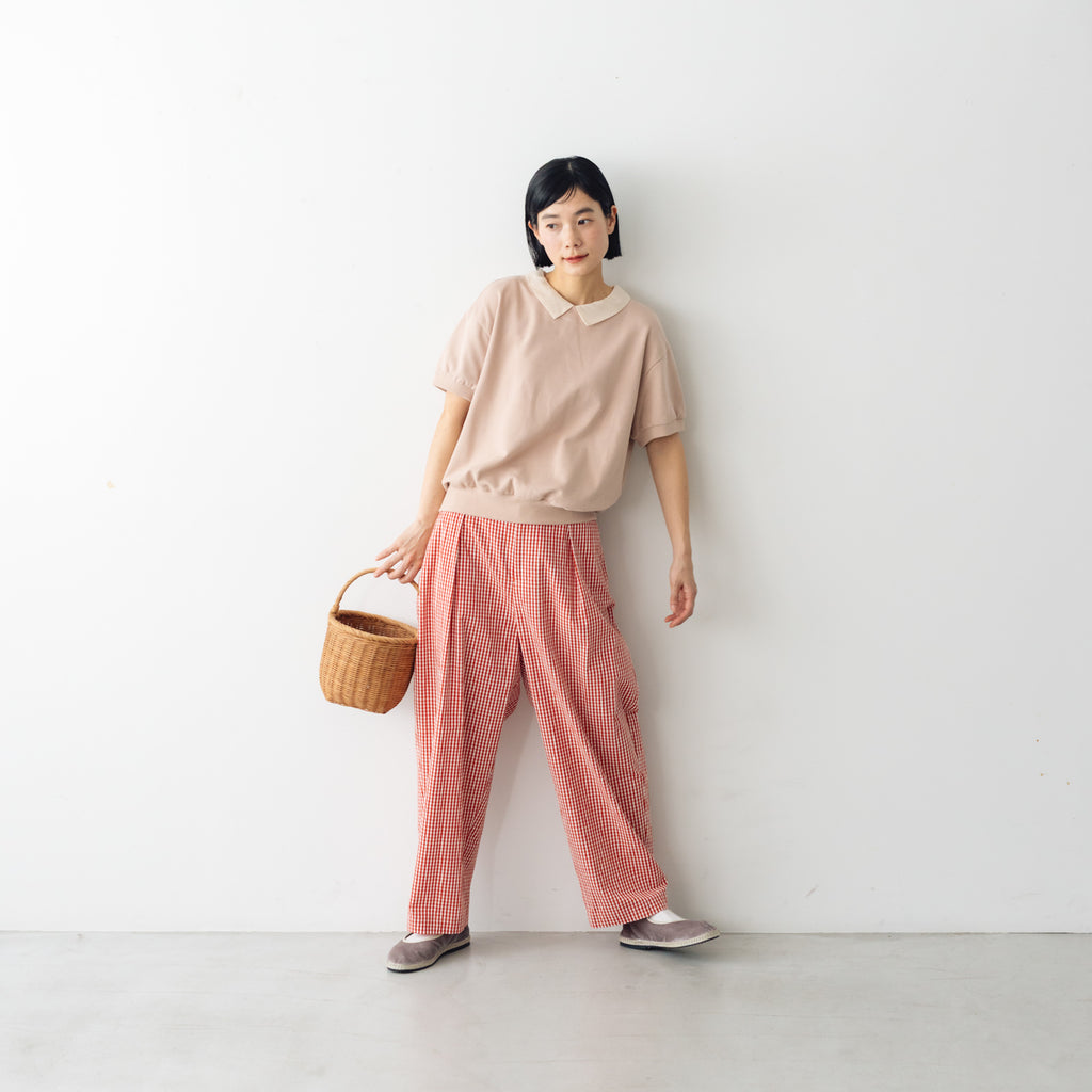atelier naruse コットンタックパンツ