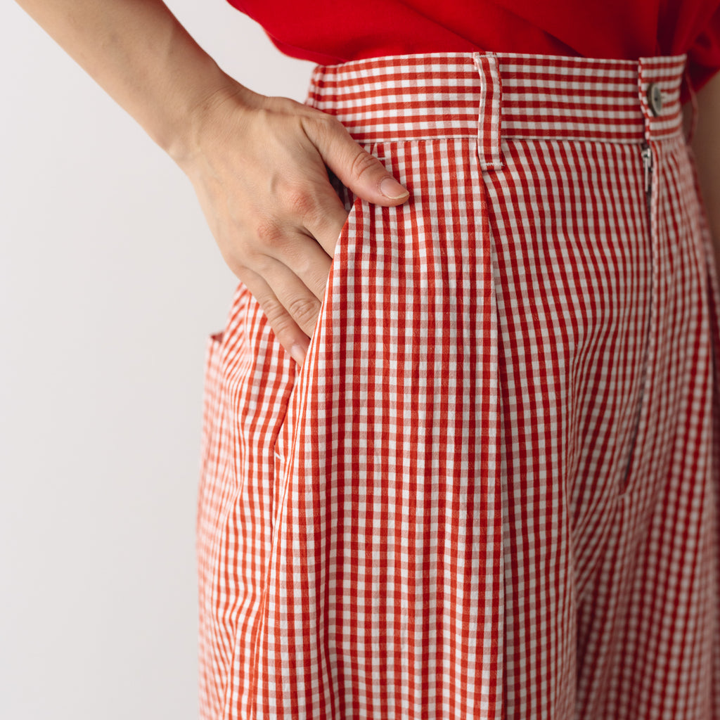 atelier naruse コットンタックパンツ