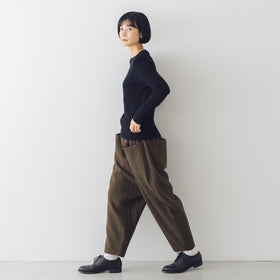 atelier naruse ブリティッシュウールツイード ワイドルーズパンツ