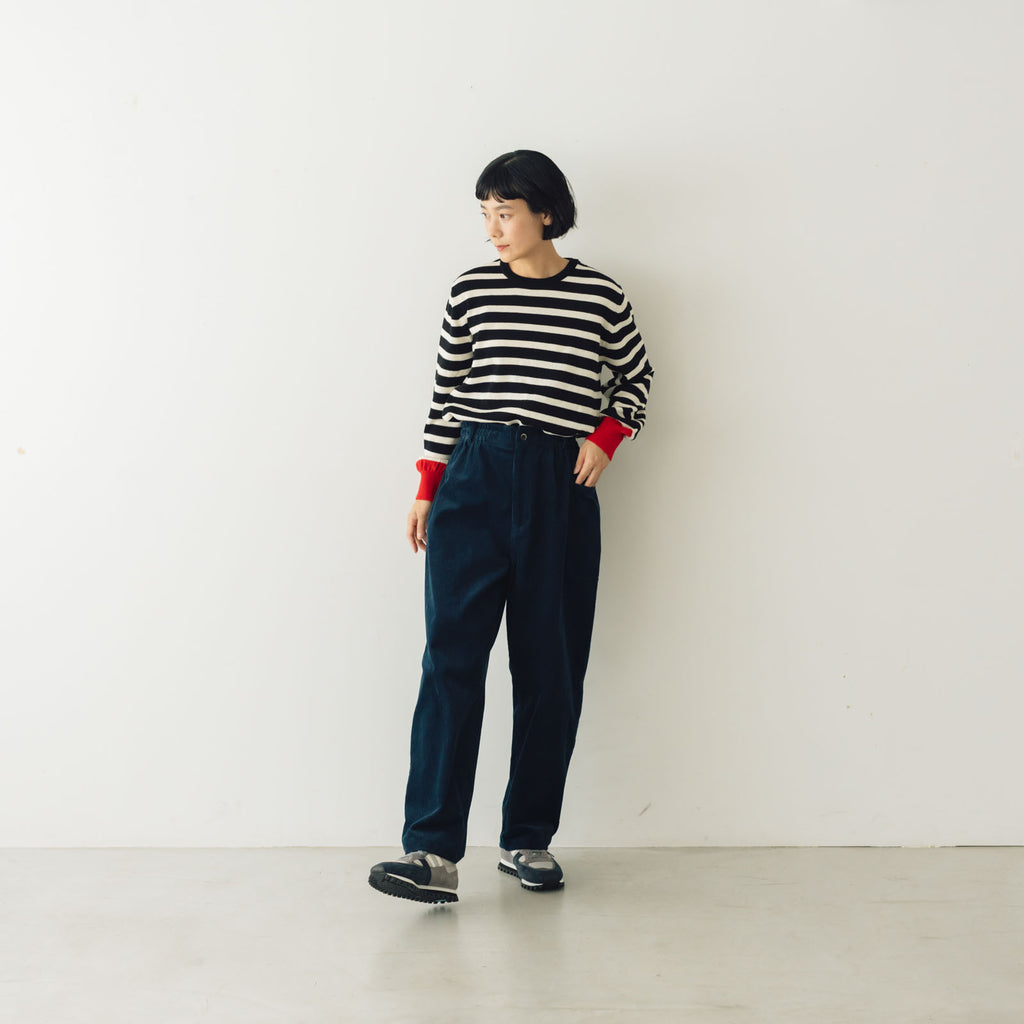 atelier naruse コットンコーデュロイパンツ ネイビー