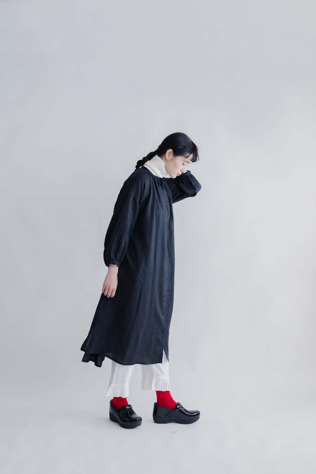 pot and tea ダブルガーゼのペチパンツ（フリル付き）