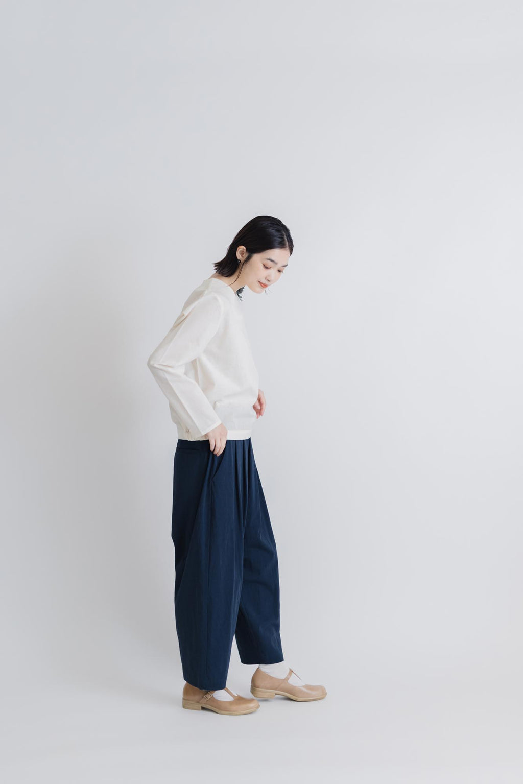 F/style 亀田縞のブラウス