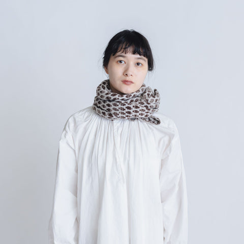 yourwear カシミヤドットジャカードストール ウォールナット［完売］