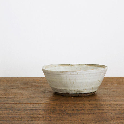 広川絵麻 5寸鉢 白 （高台なし）