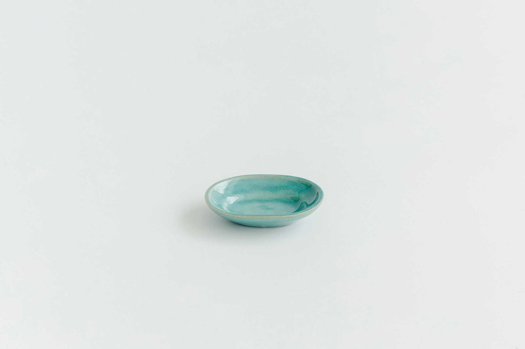 Awabi ware 楕円豆皿