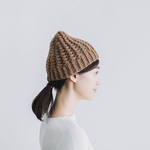 yourwear アルパカニットキャップ キャメル［完売］