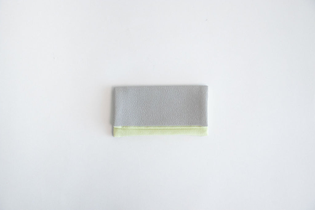shuó Juzu Bukuro （Light Gray×Mint） ちりめん