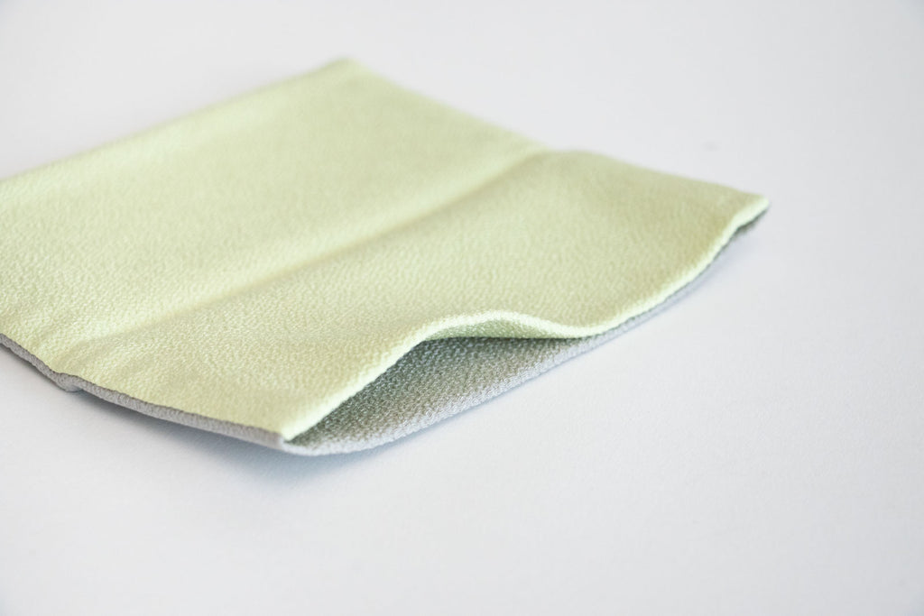 shuó Juzu Bukuro （Light Gray×Mint） ちりめん
