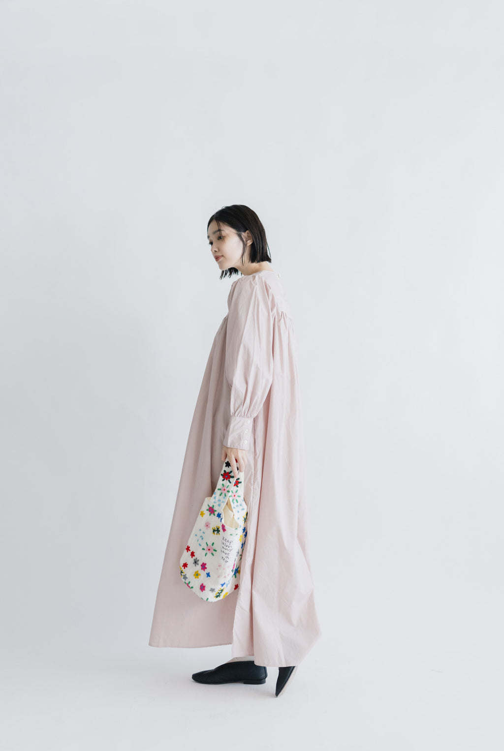 pot and tea 毛糸刺繍バッグ