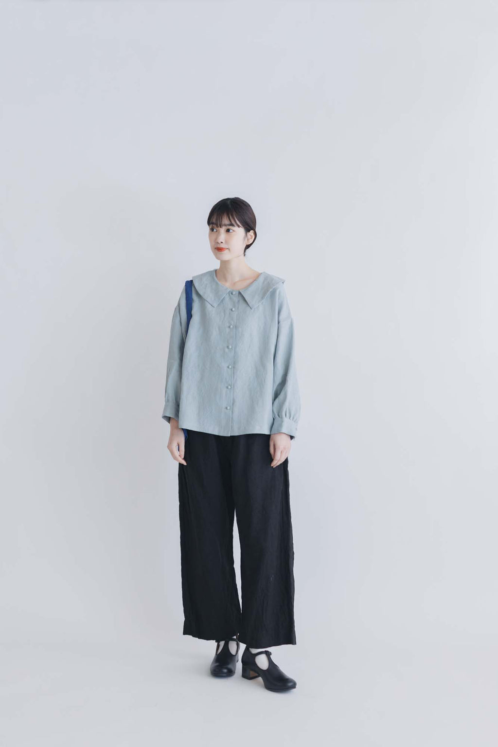 pot and tea ビッグカラーブラウス