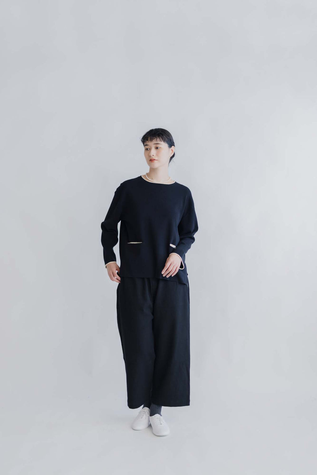 pot and tea 度詰ニットプルオーバー